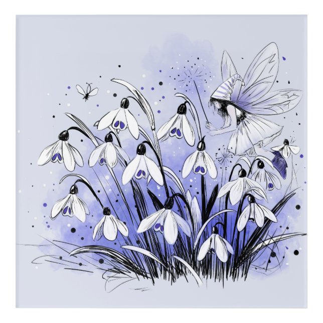 Snowdrop Fairy Acrylic Print (Front)