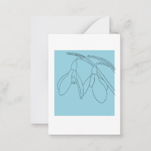 Snowdrop flower custom note card