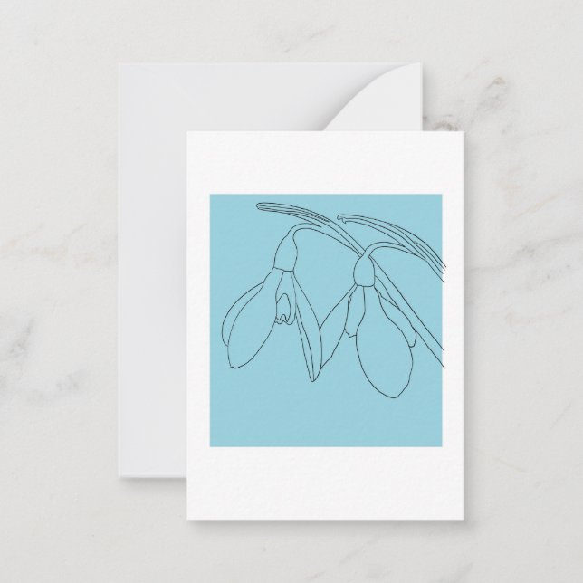 Snowdrop flower custom  note card (Front)