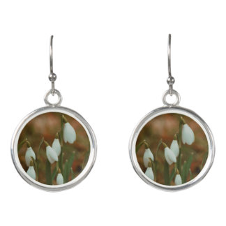 Snowdrop flower earrings