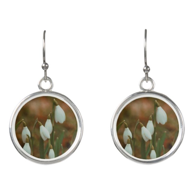 Snowdrop flower earrings (Front)