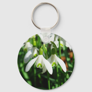 Snowdrop flowers keychain