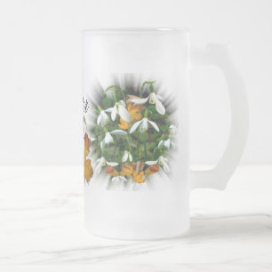 SNOWDROP ~ Frosted Glass Mug