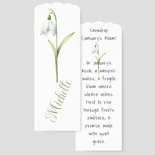 Snowdrop in January – A Quiet Reawakening Bookmarks