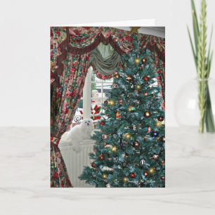 Snowdrop the Maltese Christmas Card