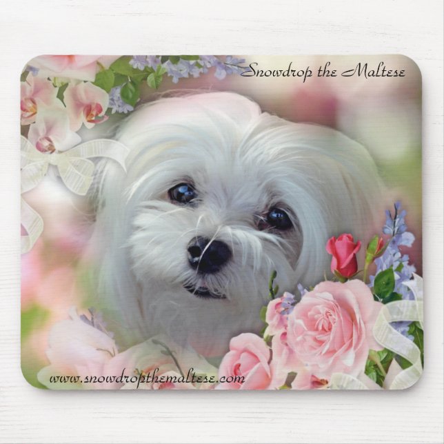 Snowdrop the Maltese Mouse Pad (Front)