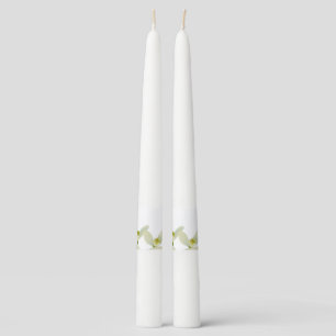Snowdrop white funeral memorial taper candle