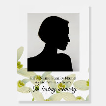 Snowdrop white funeral welcome sign foam bord