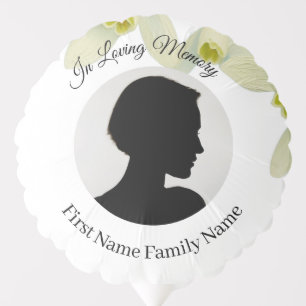 Snowdrop white memorial balloon