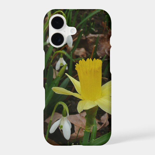Snowdrops and Daffodil Spring Floral Case-Mate iPhone Case (Back)
