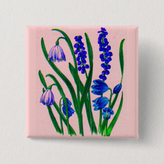 snowdrops and scilla button