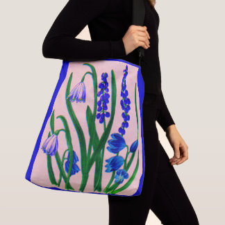 snowdrops and scilla crossbody bag