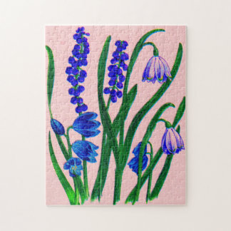 snowdrops and scilla jigsaw puzzle