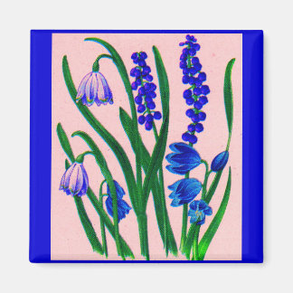snowdrops and scilla magnet