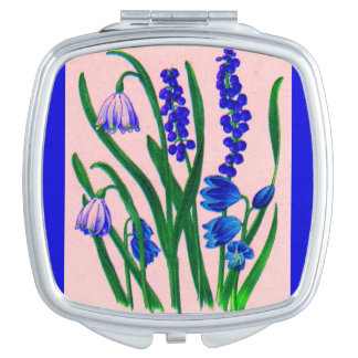snowdrops and scilla makeup mirror