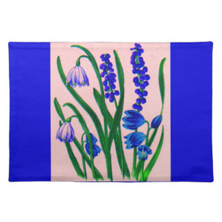snowdrops and scilla placemat