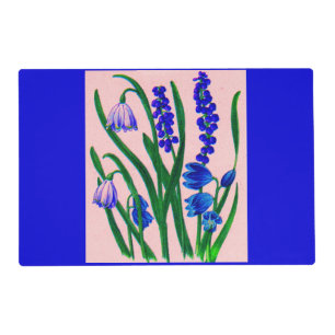 snowdrops and scilla placemat