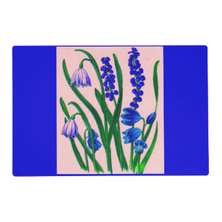 snowdrops and scilla placemat