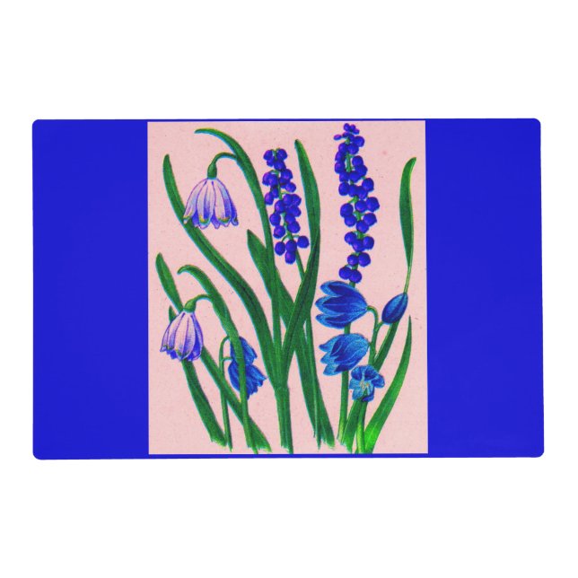 snowdrops and scilla placemat (Front)