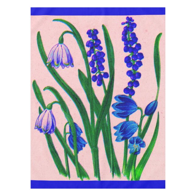 snowdrops and scilla tablecloth (Front)