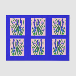 snowdrops and scilla tissue paper