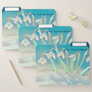 Snowdrops Blue File Folder
