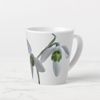 Snowdrops Cust. Light Grey Latte Mug