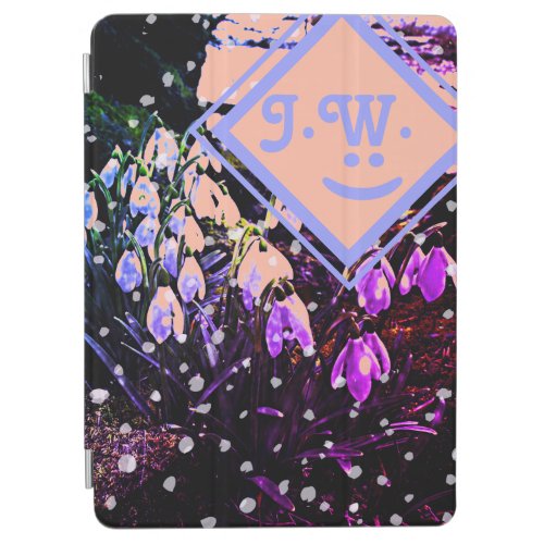 Snowdrops Flowers  Initials Smile  Snow iPad Air Cover