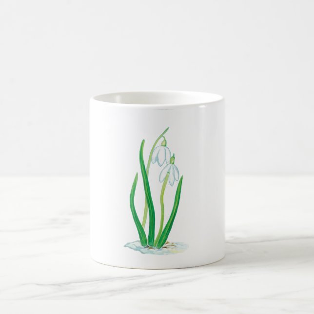 Snowdrops (Galanthus nivalis)  Coffee Mug (Center)