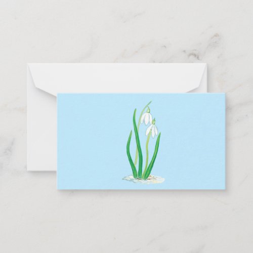 Snowdrops Galanthus nivalis Early Spring Flowers Note Card