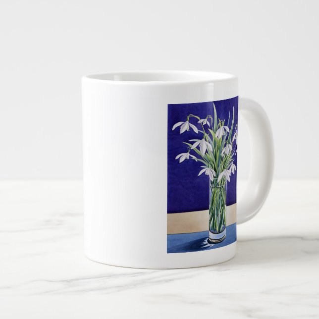 Snowdrops Giant Coffee Mug (Front Right)