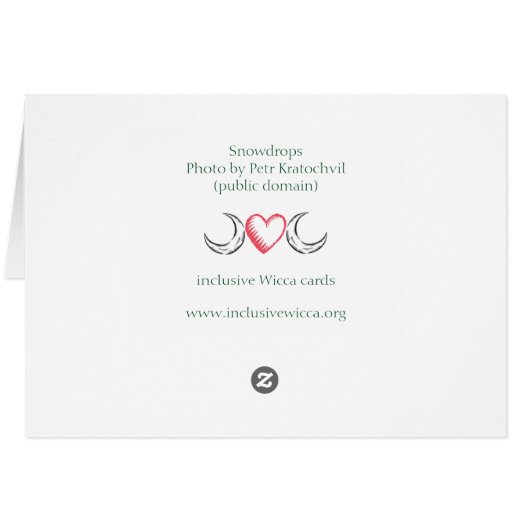 Snowdrops - Happy Imbolc (Back Horizontal)