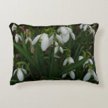 Snowdrops I (Galanthus) White Spring Flowers Accent Pillow