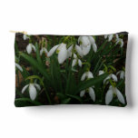 Snowdrops I (Galanthus) White Spring Flowers Accessory Pouch