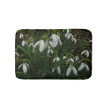 Snowdrops I (Galanthus) White Spring Flowers Bath Mat