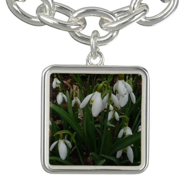 Snowdrops I (Galanthus) White Spring Flowers Bracelet (Design)