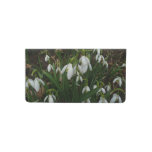 Snowdrops I (Galanthus) White Spring Flowers Checkbook Cover