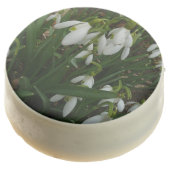 Snowdrops I (Galanthus) White Spring Flowers Chocolate Dipped Oreo (Angled)