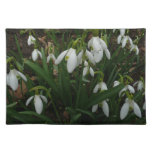 Snowdrops I (Galanthus) White Spring Flowers Cloth Placemat