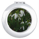 Snowdrops I (Galanthus) White Spring Flowers Compact Mirror