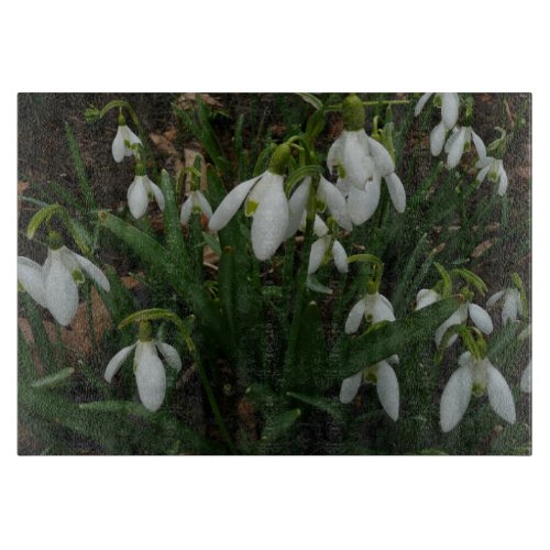 Snowdrops I Galanthus White Spring Flowers Cutting Board