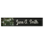 Snowdrops I (Galanthus) White Spring Flowers Desk Name Plate