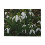 Snowdrops I (Galanthus) White Spring Flowers Doormat