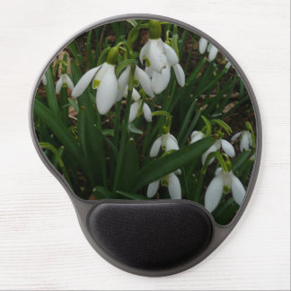 Snowdrops I (Galanthus) White Spring Flowers Gel Mouse Pad