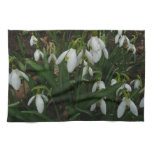 Snowdrops I (Galanthus) White Spring Flowers Kitchen Towel