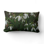 Snowdrops I (Galanthus) White Spring Flowers Lumbar Pillow