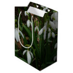 Snowdrops I (Galanthus) White Spring Flowers Medium Gift Bag