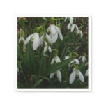 Snowdrops I (Galanthus) White Spring Flowers Napkins