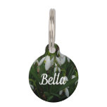 Snowdrops I (Galanthus) White Spring Flowers Pet ID Tag