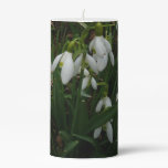 Snowdrops I (Galanthus) White Spring Flowers Pillar Candle
